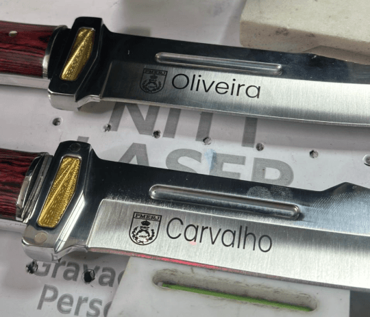 Gravação a laser em Facas